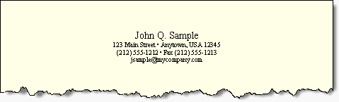 A simple letterhead