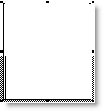A simple frame (note hashed border and square black sizing handles)